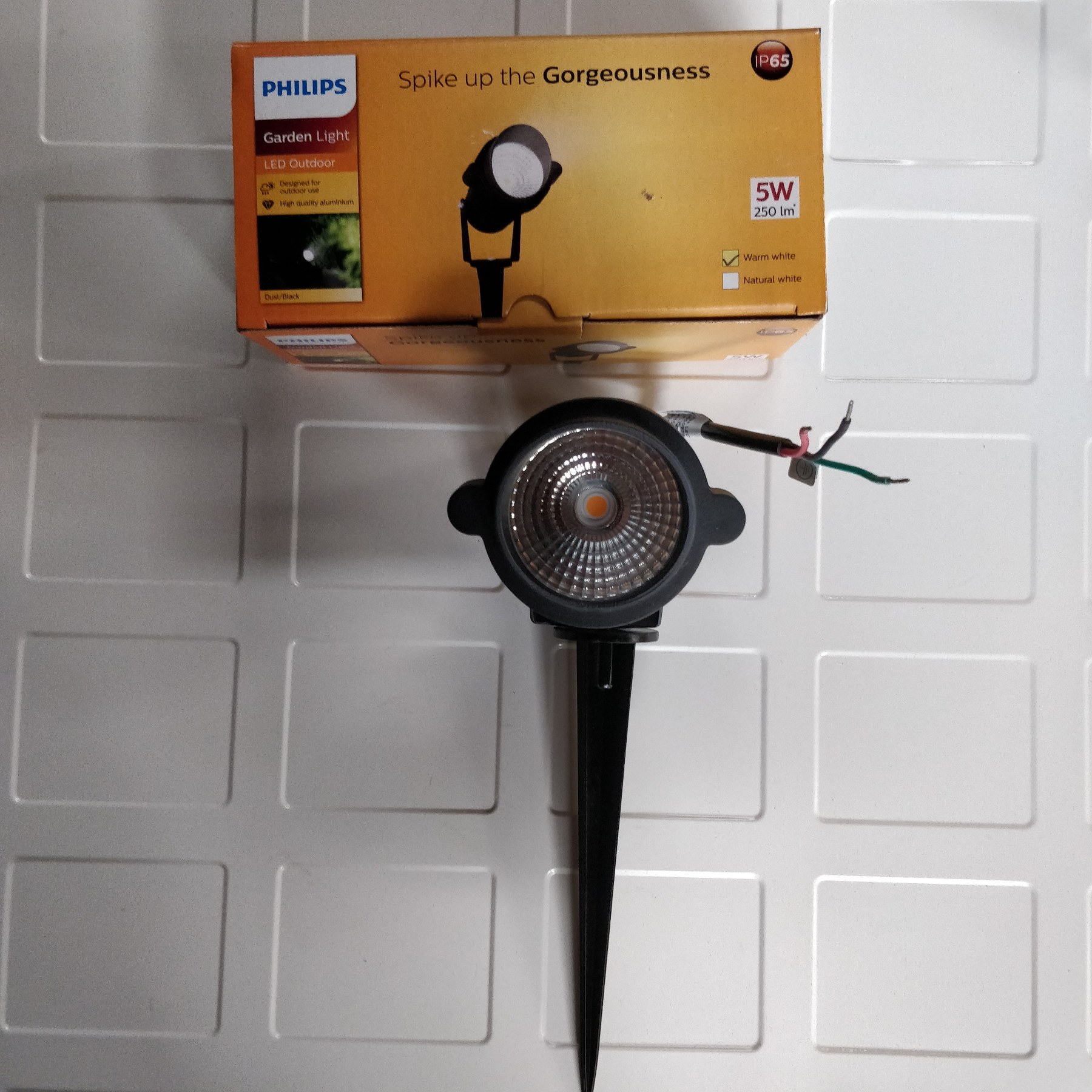 581952 5W PHILIPS BLACK GARDEN SPIKE WW
